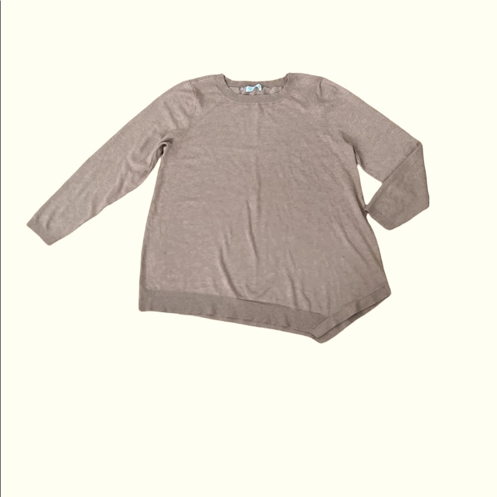 Asymmetrical Tan Sweater Size XL